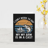 Funny Fisherman I can work heute Karte (Gelbe Blume)
