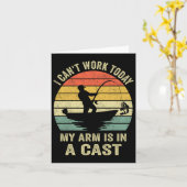Funny Fisherman I can work heute Karte (Gelbe Blume)