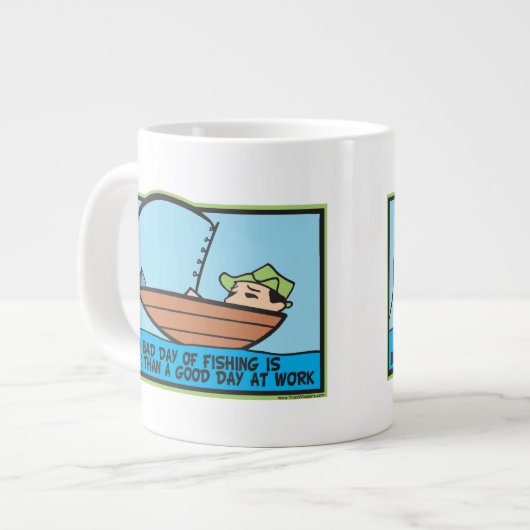 Funny Fisherman Jumbo-Tasse (Vorderseite Links)
