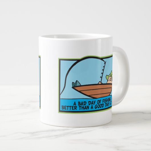 Funny Fisherman Jumbo-Tasse (Vorderseite Rechts)