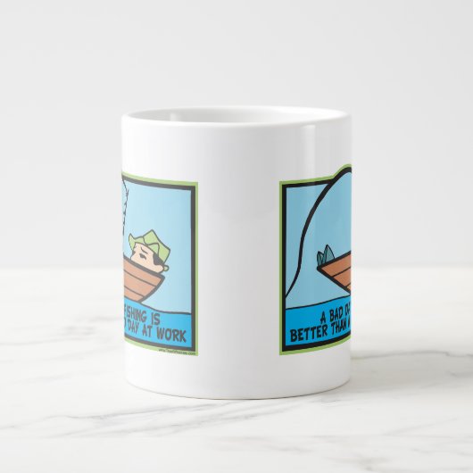 Funny Fisherman Jumbo-Tasse (Vorderseite)
