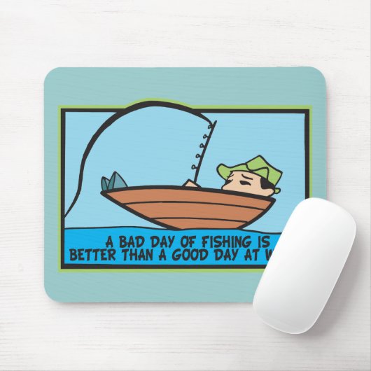 Funny Fisherman Mousepad (Mit Mouse)