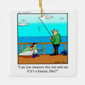 Funny Fishermen Spaß Keramikornament (Vorderseite)