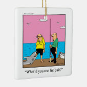 Funny Fishermen Spaß Keramikornament (Rechts)