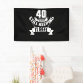 Funny Fishing 40. Geburtstagsgeschenk Fischer 40 J Banner (Insitu)