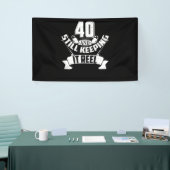 Funny Fishing 40. Geburtstagsgeschenk Fischer 40 J Banner (Messeveranstaltung)