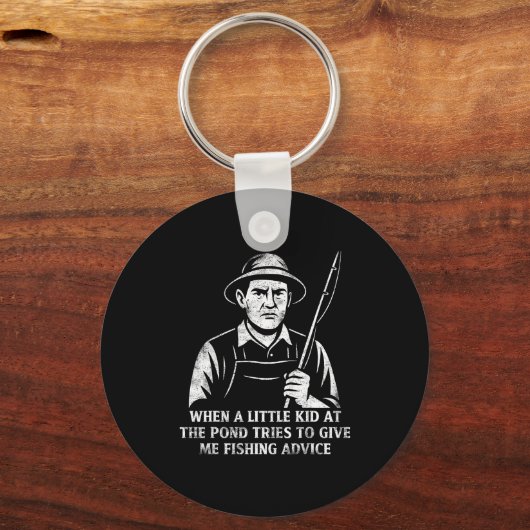 Funny Fishing Advice Humor Fisher Gift Dad Father  Schlüsselanhänger (Vorderseite)