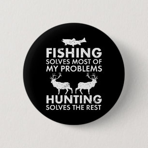 Funny Fishing and Jagd Geschenk Weihnachten Spaß H Button