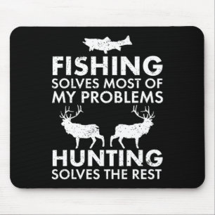 Funny Fishing and Jagd Geschenk Weihnachten Spaß H Mousepad