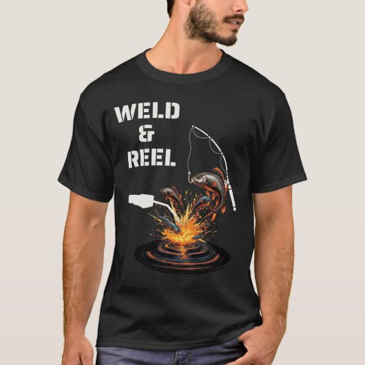 Funny Fishing and Welel T-Shirt (Vorderseite)