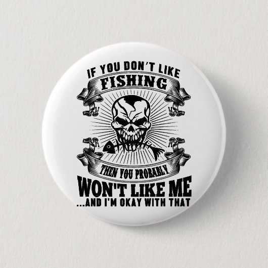Funny Fishing Button (Vorderseite)