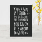 Funny Fishing Cards For Teen Girls Women Her Humor Karte (Gelbe Blume)