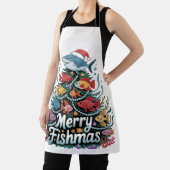 Funny Fishing Christmas Tree Fish Fisher Lover Schürze (InSitu)