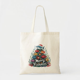 Funny Fishing Christmas Tree Fish Fisher Lover Tragetasche