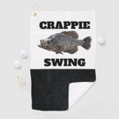 Funny Fishing Crappie Coffee Pun Angler Outdoor Golfhandtuch (Insitu)