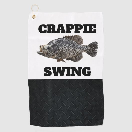 Funny Fishing Crappie Coffee Pun Angler Outdoor Golfhandtuch (Vorderseite)