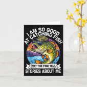 Funny Fishing Dad Men Funny Reel Cool Fish B Fishi Karte (Gelbe Blume)