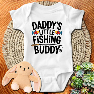 Funny Fishing Daddys Little Fishing Buddy Baby Strampler