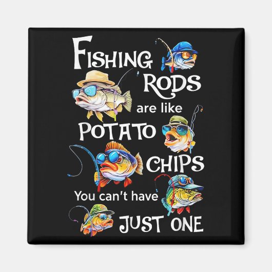Funny Fishing Fisherman Junting Rods are L Magnet (Vorne)
