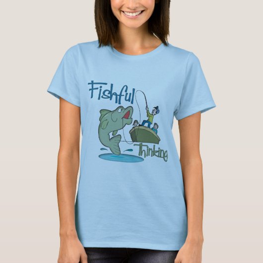 Funny Fishing - Fishful Thinking T-Shirt (Vorderseite)