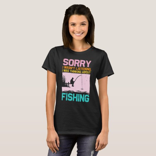 Funny Fishing For Men Women Trout Bass Fisherman V T-Shirt (Vorne ganz)