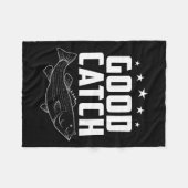 Funny Fishing Gaben Guter Fang Fleecedecke (Vorderseite (Horizontal))