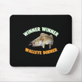 Funny Fishing Gewinner Gewinner Walleye Abendessen Mousepad (Mit Mouse)