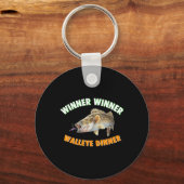 Funny Fishing Gewinner Gewinner Walleye Abendessen Schlüsselanhänger (Vorderseite)