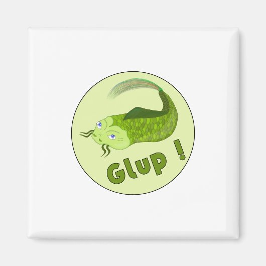 Funny Fishing Glup Magnet (Vorne)