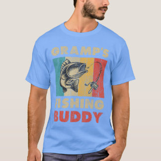 Funny Fishing Gramps Fishing Buddy Vintage Fishing T-Shirt