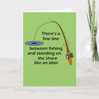Funny Fishing Grußkarte Karte