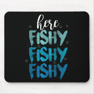 Funny Fishing Hier Fischen Liebe Summer Lake Gesch Mousepad