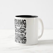 Funny Fishing/Jagd Zweifarbige Tasse (VorderseiteRechts)