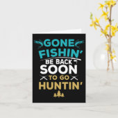 Funny Fishing Junter Junting Fisherman Gift Karte (Gelbe Blume)