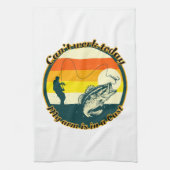 Funny Fishing kann heute nicht mehr funktionieren Geschirrtuch (Vertikal)