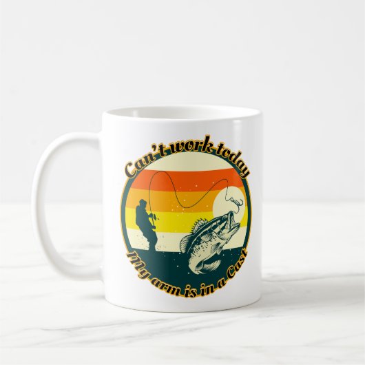 Funny Fishing kann heute nicht mehr funktionieren Kaffeetasse (Links)