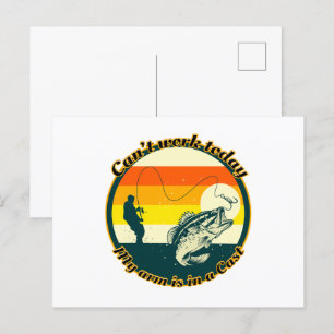 Funny Fishing kann heute nicht mehr funktionieren Postkarte