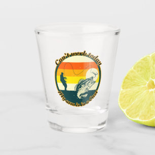Funny Fishing kann heute nicht mehr funktionieren Schnapsglas
