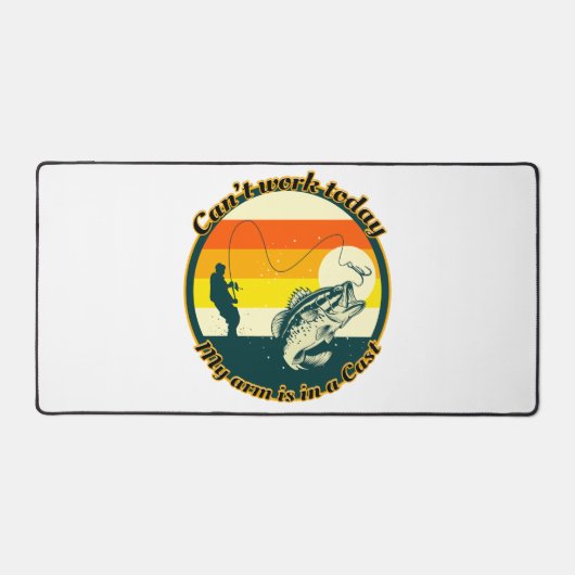 Funny Fishing kann heute nicht mehr funktionieren Schreibtischunterlage (Vorderseite)