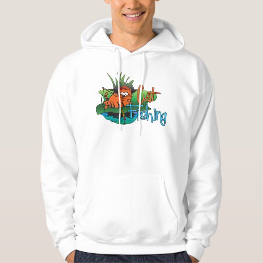 Funny Fishing - Katzenfischerei Hoodie (Vorderseite)