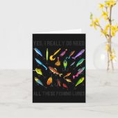 Funny Fishing Lures Gift For Fisherman Angler Fish Karte (Gelbe Blume)