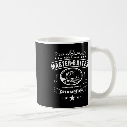 Funny Fishing Master Iter Champion Männergeschenk Kaffeetasse (Rechts)