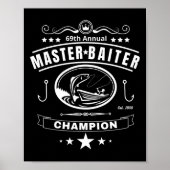Funny Fishing Master Iter Champion Männergeschenk Poster (Vorne)