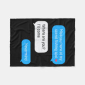 Funny Fishing Message Humor Fisher Gift Dad Father Fleecedecke (Vorderseite (Horizontal))