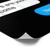 Funny Fishing Message Humor Fisher Gift Dad Father Poster (Ecke)