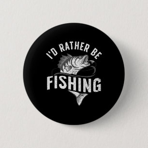 Funny Fishing Neuartiges Design für Männer Frauen  Button