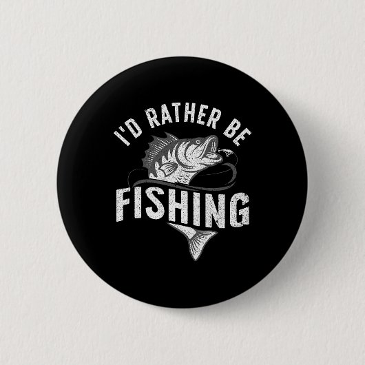 Funny Fishing Neuartiges Design für Männer Frauen Button (Vorderseite)