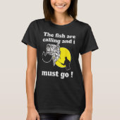 Funny Fishing Papa zitiert die Fische und T-Shirt (Vorderseite)