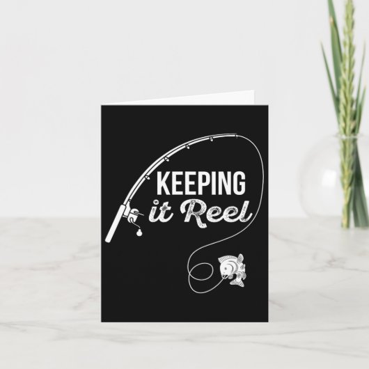 Funny Fishing Pole Behalt It Reel Joke Geschenk 1 Karte (Vorderseite)