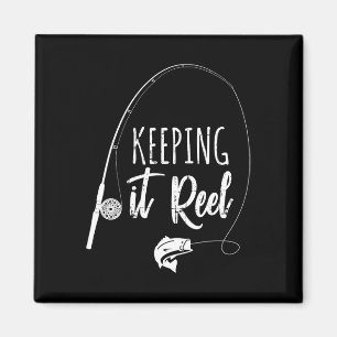 Funny Fishing Pole Behalte It Reel Joke Geschenk Magnet